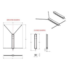 TACO Marine ShadeFin T10-3000-4 with Bag and Fixed Rod Holder Mount Kit White
