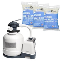 INTEX Krystal Clear 3,000 GPH Sand Filter Pump w/ 50lb OptiFlow Sand 3-Pack