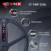 XP ICONX RC: Remote Control, 11" FMF Coil Metal Detector for Adults