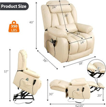 Dual Motor Power Lift Recliner Chair for Seniors with Massage Heating
