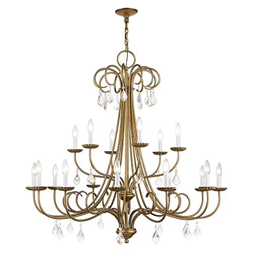 Livex Lighting 40870-48 Daphne Chandelier, Antique Gold Leaf
