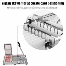 SOUQDWL Bamboo Meat String Skewer Machine,Stainless Steel Manual Mutton Kebab Machine,Multi-Fonction Skewer Meat Machine,Manual Skewer Machine