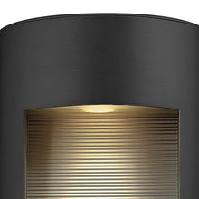 Hinkley Luna Large Wall Mount Outdoor Lantern, Aluminum, Etched Glass Lens, ADA, Dark Sky Compliant, Satin Black Finish