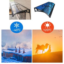 GJMDCMA Outdoor Door Canopy, Rain Shelter Awning, Porch Entry Shade, Sun & Snow Protection, Weather-Resistant Roof Overhang, 60x340 cm, Durable Exterior