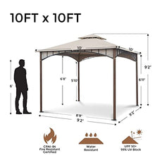 10 ft. x Steel Outdoor Patio Gazebo for Shade and Rain, Waterproof Soft Top Metal