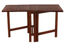 Bare Decor Emery Double Leaf Butterfly Folding Dining Table, Teak