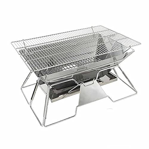 Grills Large Stainless Steel BBQ Grill Foldable Barbecue Grill Portable Outdoor Camping Cooking Tools
