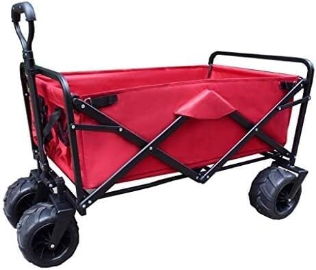 OTQEFTN Shopping Cart Portable Folding Garden Trolley Cart Heavy Duty Wagon Multi-Function Shopping Cart for Outdoor Handcart