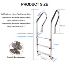 Stainless Steel Pool Ladder Anti-Slip Steps for Inground Above Ground Swimming Pools