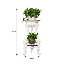 XAWSOP European Indoor Flower Pot Rack Multi-Layer Flower Stand White Resin Plant Stand Floor Living Room Balcony Rack Creative Flower Stand Plant Container Accessories,