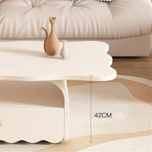 DINBOZ26X Living Room Table Modern White Coffee Table for Small Living Rooms, Creative Minimalist Design, Easy Assembly, Stylish Home Furniture Outdoor Side Table