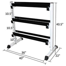 Ader Octagon Rubber Dumbbell Set with Rack & Mat Black/White