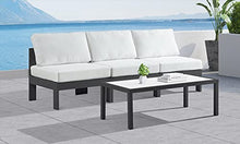 Meridian Furniture 372-C Nizuc Collection Modern | Contemporary Outdoor Patio Coffee Table with Durable Aluminum Frame