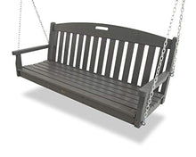 Trex Outdoor Furniture Yacht Club Porch Swing - Heavy Duty HDPE Lumber Construction - Adult Outdoor Swinging Bench for Patio, Deck & Garden - Multiple Color Options Available