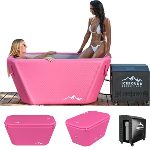 Ice Plunge Tub with Water Chiller - 1HP Efficient Hot and Cold Water Chiller for Ice Bath - Premium Ice Bath Tub with Chiller - WiFi - Filter - Ozone/UV - Ice Bath with Chiller