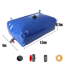 JIONET Water Bladder Tanks with Faucet, Folding Water Carrier Tank Large Capacity Soft Water Bag Drought-Resistant Water Tanks for Construction Watering (Color : Blue, Size : 1000L)