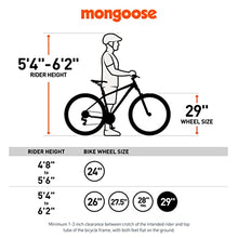 Mongoose Tyax Comp Adult Mountain Bike 29-Inch Wheels Medium Orange
