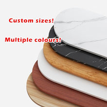 WLCGYD Heavy Duty Outdoor Oval Table Top Replacement, Customized Wood Countertop for Coffee Table/Patio Dining Table/Small Space, 40 44 48 55 Inch Dining Tabletop(ligjt Grey,140x50cm/55x19.7in)