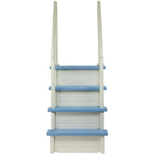 Pearl White with Tranquil Blue Steps Swimming Pool Ladder for Aqua Select