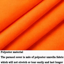 MXJCKSOQ Beige Replacement Parasol Canopy 2.0m/3.0m/3.5m - Waterproof Breathable 6-Rib Umbrella Fabric for Sunshade & Patio Umbrella - Canopy Material,Orange-3.5m/6-Ribs