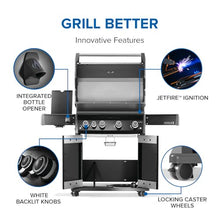Napoleon Rogue PRO 525 4-Burner Natural Gas Grill with Infrared Side Burner