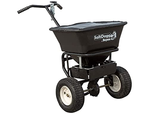 WB155BG Professional 100 lb Capacity Walk Behind Broadcast Salt Spreader, Steel Frame
