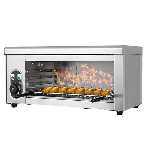 MZGYYD Electric Cheese Melter Grill - 2000W Commercial Countertop Grill for Steaks, Fish, Chicken Wings, BBQ - Wall-Mounted Oven for Efficient Cooking