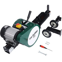 LMAOSS Electric Log Splitter 7 Ton, Wood Splitter with Double Flywheel, 110V 2HP 16A Portable Horizontal Firewood Splitting Machine, Low Profile Design for 18 Inch Logs Home Garden Outdoor Use