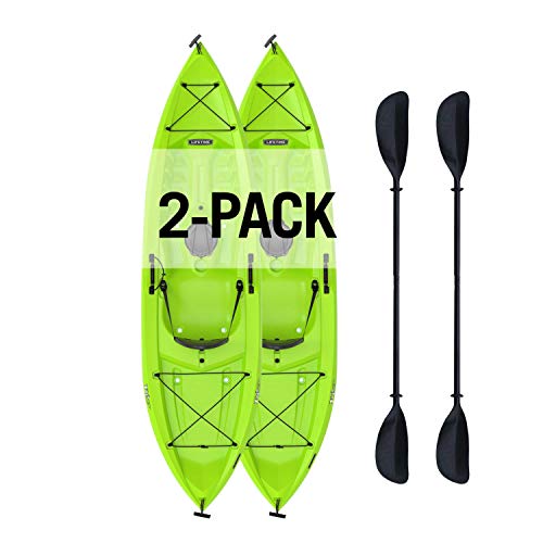 Lifetime Tioga Sit-On-Top Kayak with Paddle (2 Pack) Lime