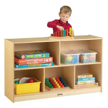 Jonti-Craft Low Single Mobile Storage Unit Shelves Yellow