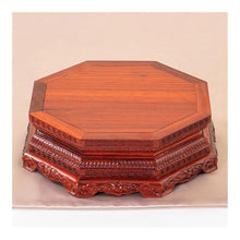 LUYOUBOZHU Vase Stand Plant Display Craft Pedestal Indoor Bonsai Octagonal Rosewood Base Stand(Large)