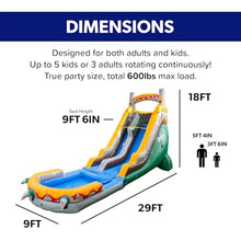 HeroKiddo 18ft T-Rex Commercial Inflatable Water Slide with Blower