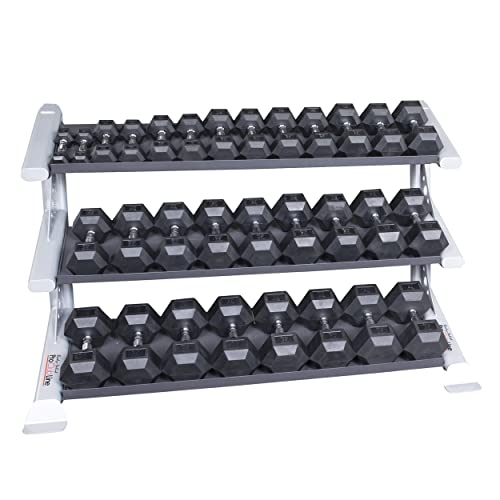 Body-Solid SDKR1000DB Pro Clubline 3-Tier Dumbbell Rack Black