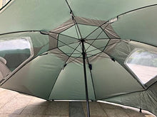 LumaGrove 240cm Beach Umbrella Shelter UPF50+, Fishing Umbrella, 8 Ribs, Sun Shade for Beach and Sports Events(Green)