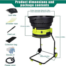 ylpddmm Electric Leaf Mulcher/Shredder, Wood Chipper Shredder 17:1 Reduction Ratio 30mPowerCord