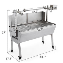JYXYXSCP Automatic Barbecue Grill Kit, Outdoor Camping Barbecue Spit Grill W/Baffle, Suitable for Roasting Lamb