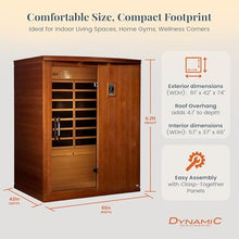 DYNAMIC SAUNAS Madrid Elite 3-Person Infrared Sauna with Red Light Therapy