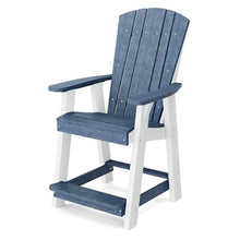 Wildridge Heritage 5-Piece 48" Pub Counter Set, Patriot Blue and White - Outdoor Weather Resistant Recycled Plastic Furniture for Patio