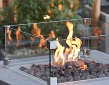Elementi Manhattan 36" Propane Concrete Outdoor Fire Pit Table Bundle