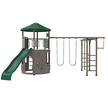 Lifetime Adventure Tower Deluxe Swing Set Playset Earthtone
