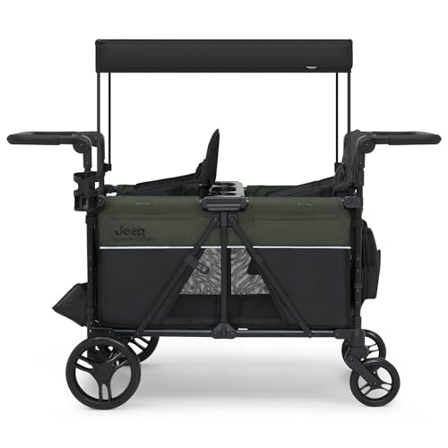 Delta Children Jeep Aries Stroller Wagon Convertible Seats Black/Green