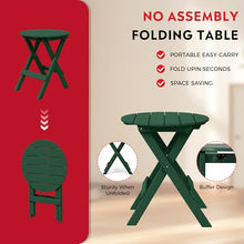 Costaelm Outdoor Bistro Table and Chairs Set of 2, Round Portable Folding Bar Height Barstool Set of 3, Tall Balcony Pub High Top Table 3 piece Patio Set for Deck, Backyard, Garden, Dark Green