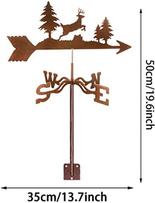 Weathervanes for Roofs Cast Iron Metal Weather Vane Vintage Hollow Wind Direction Indicator for Outdoor Garden Farm Gazebo Paddock Decoration Wind Vane (Style 5) (Style 1)
