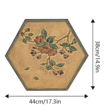 zktoermn Oriental Style Stepping Stone for Decor, Outdoor Walkway Stepping Lawn Stone, Octagonal Courtyard/Path/Lawn/Backyard Decorative Stone(44x38cm)