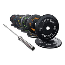 IFAST Home Gym 370LB Olympic Weight Set with 7Ft Barbell Bar