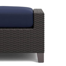 Outdoor Escape Brown Outdoor Ottoman Set of 2, Durable Foot Rest for Patio Seating, Wicker Ottomans for Patio and Garden Relaxation Spaces