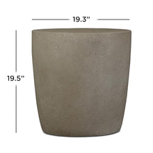 Real Flame Riverside Propane Round Tank Cover and Outdoor Side Table, Storage Hideaway Table for 20 lb Propane Tank for Gas Fire Pits, Lightweight, Weather Resistant - Glacier Gray