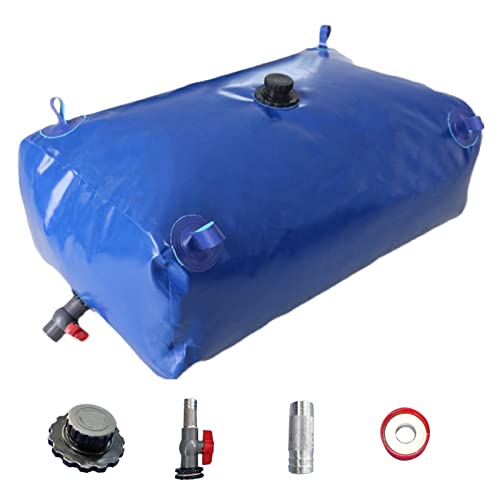 Large Capacity Soft Water Bag Bathtub Bladder For Water Storage with Faucet and Pull Ring, Outdoor Farm Agricultural Drought-resistant Folding PVC Water Reservoir Tank Replacement, Blue ( Size : 3x1.7