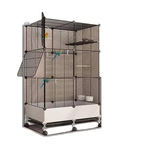 XYIANG Elegant Wide Bird House Villa Anti Scatter Decor for Cockatiel Finch Parrot Mynah Parakeet Large Cage Ideal Bird Shelter