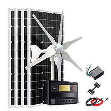 800W Solar Wind Power Kit for Charging 12V Lead Acid Gel AGM SLA FLD Batteries: 1x 400W Wind Turbine with Controller + 4X 100W Solar Panel + Solar Controller for RV Boat Cabin Home